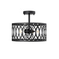 Millennium Lighting 4212-MB Matte Black Semi-flush Ceiling Mount Image 1