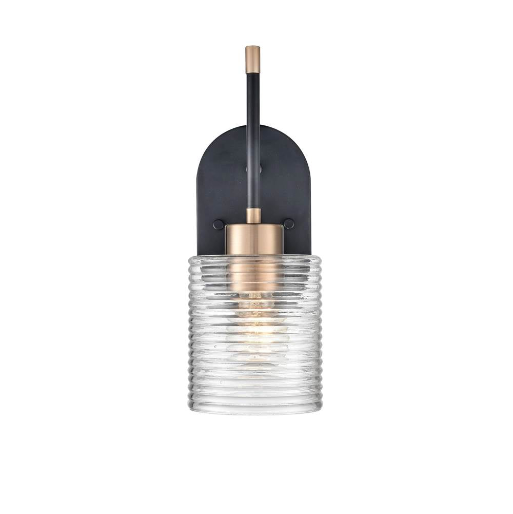 Millennium Lighting 9411-MB/MG Matte Black Modern Gold Wall Sconce Image 1