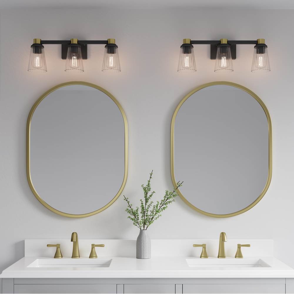Millennium Lighting 9313-MB/VB Matte Black Lustria  21.75'' Wide 3-light Vanity Image 4
