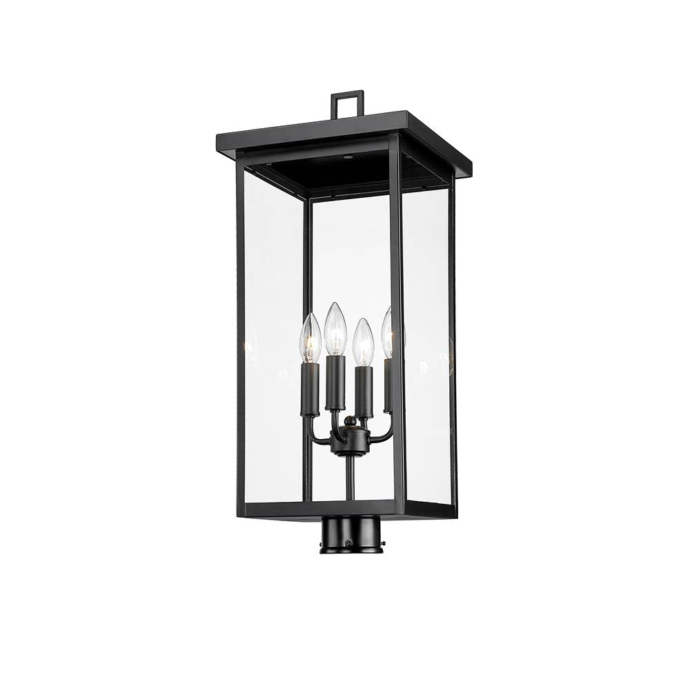 Millennium Lighting 42604-PBK Powder Coated Black Outdoor Post Lantern Image 4