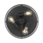 Millennium Lighting 91013-MB Matte Black Lunden  13'' Wide 3-light Flush Mount Image 6