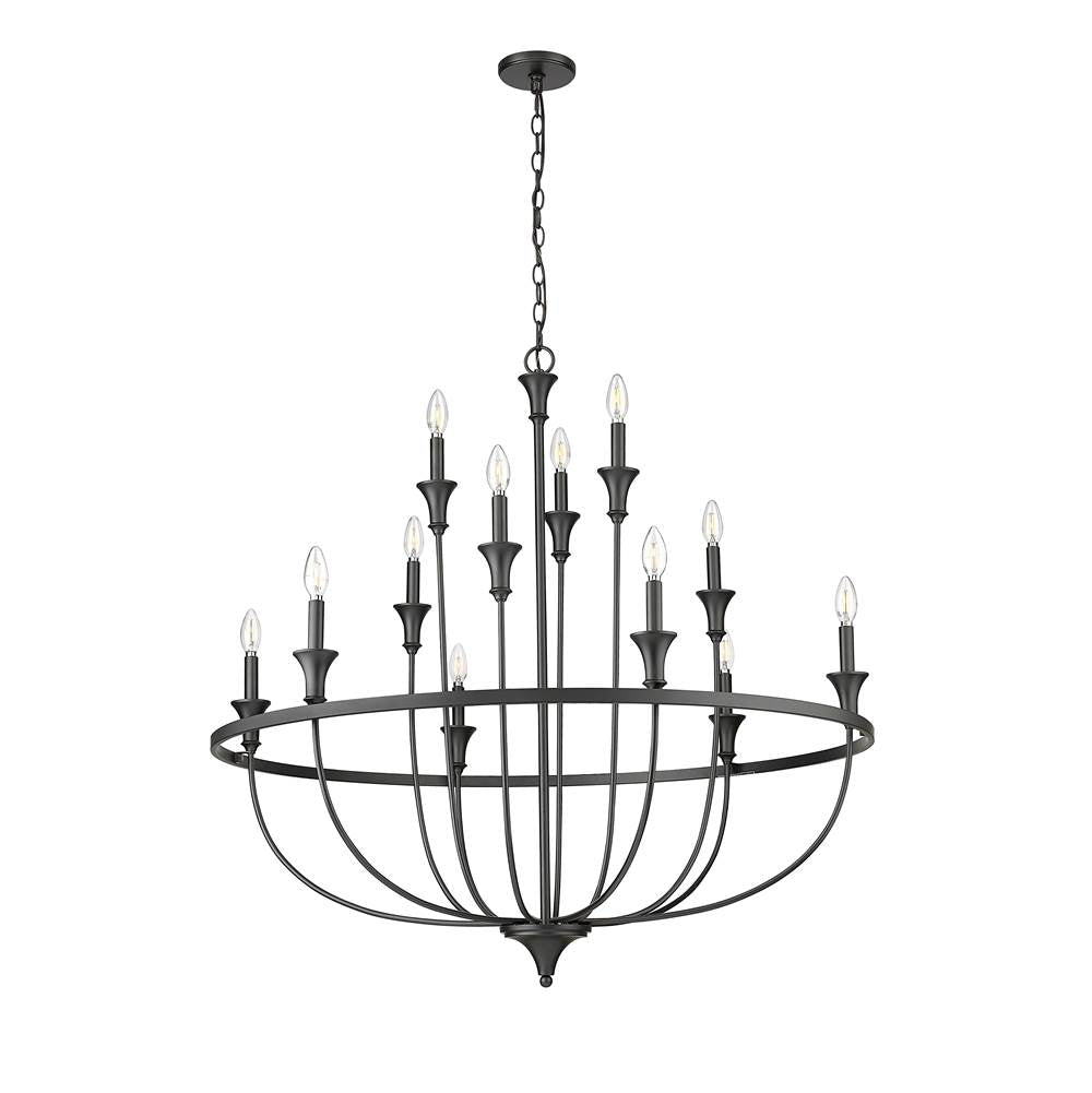 Millennium Lighting 28012-MB Matte Black Chandelier Ceiling Light Image 5