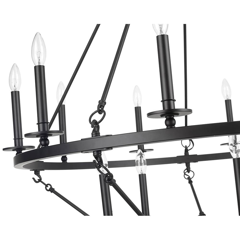 Millennium Lighting 46715-MB Matte Black Chandelier Ceiling Light Image 4