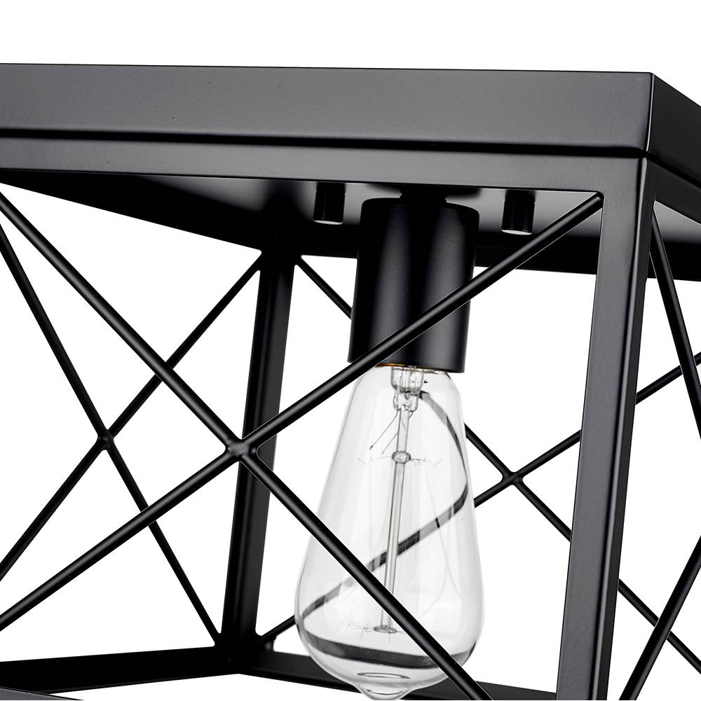 Millennium Lighting 94101-MB Matte Black Flushmount Ceiling Light Image 3