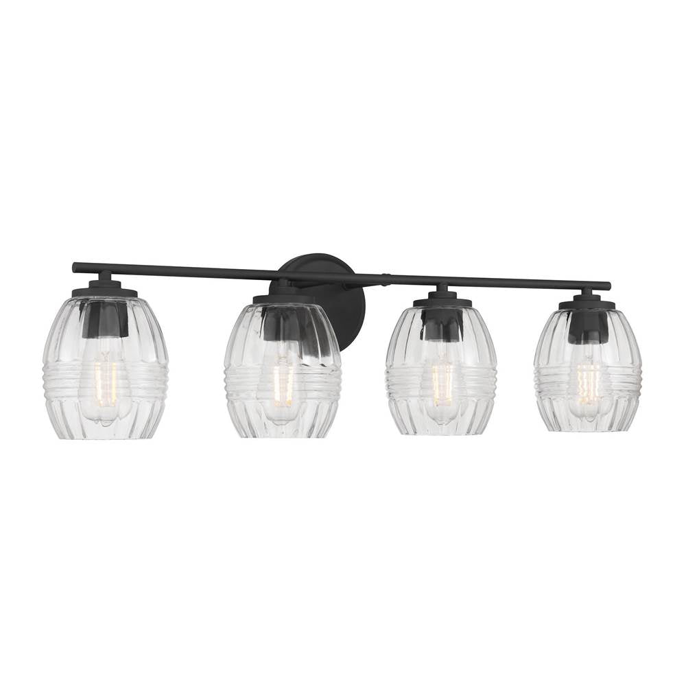 Millennium Lighting 9994-MB Matte Black Miravelle 30.5'' Wide 4-light Vanity Image 8