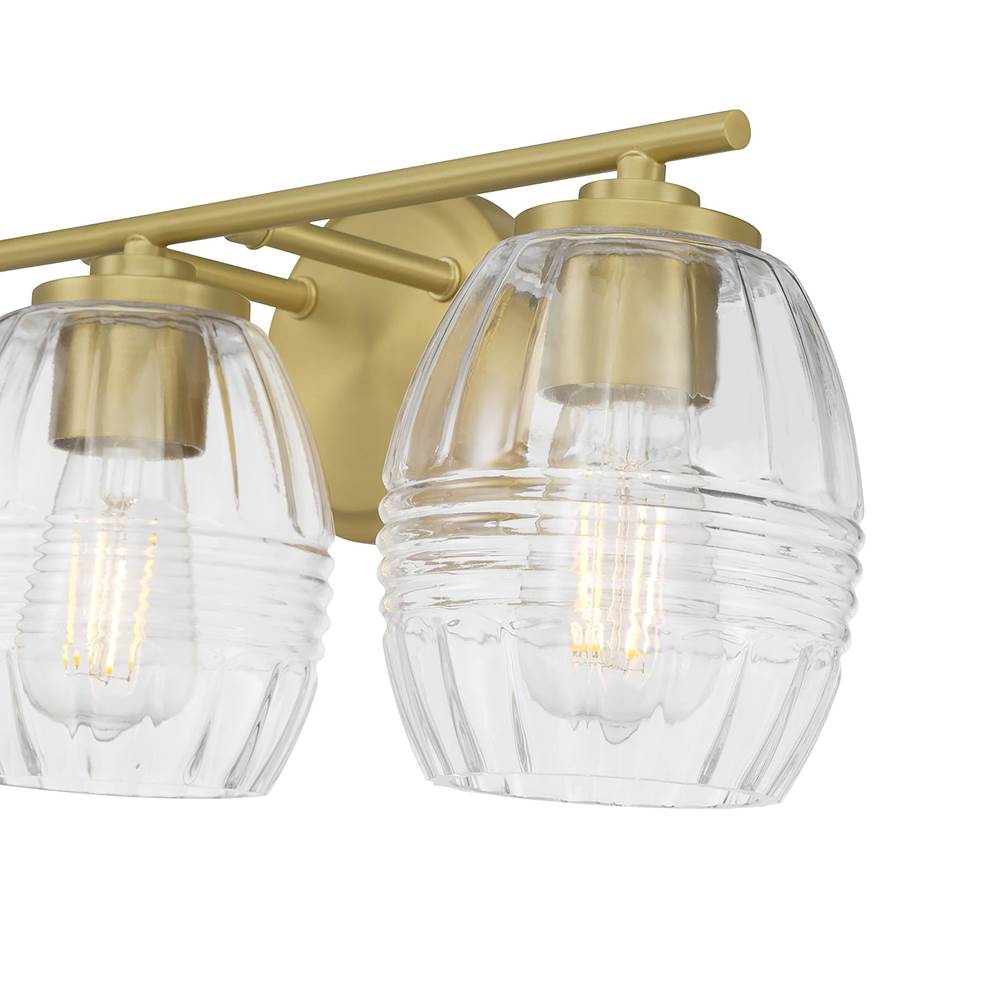 Millennium Lighting 9993-VB Vintage Brass Miravelle 22.25'' Wide 3-light Vanity Image 5
