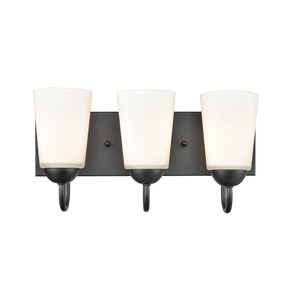 Millennium Lighting 9813-MB Matte Black 3 Light Vanity Image 1