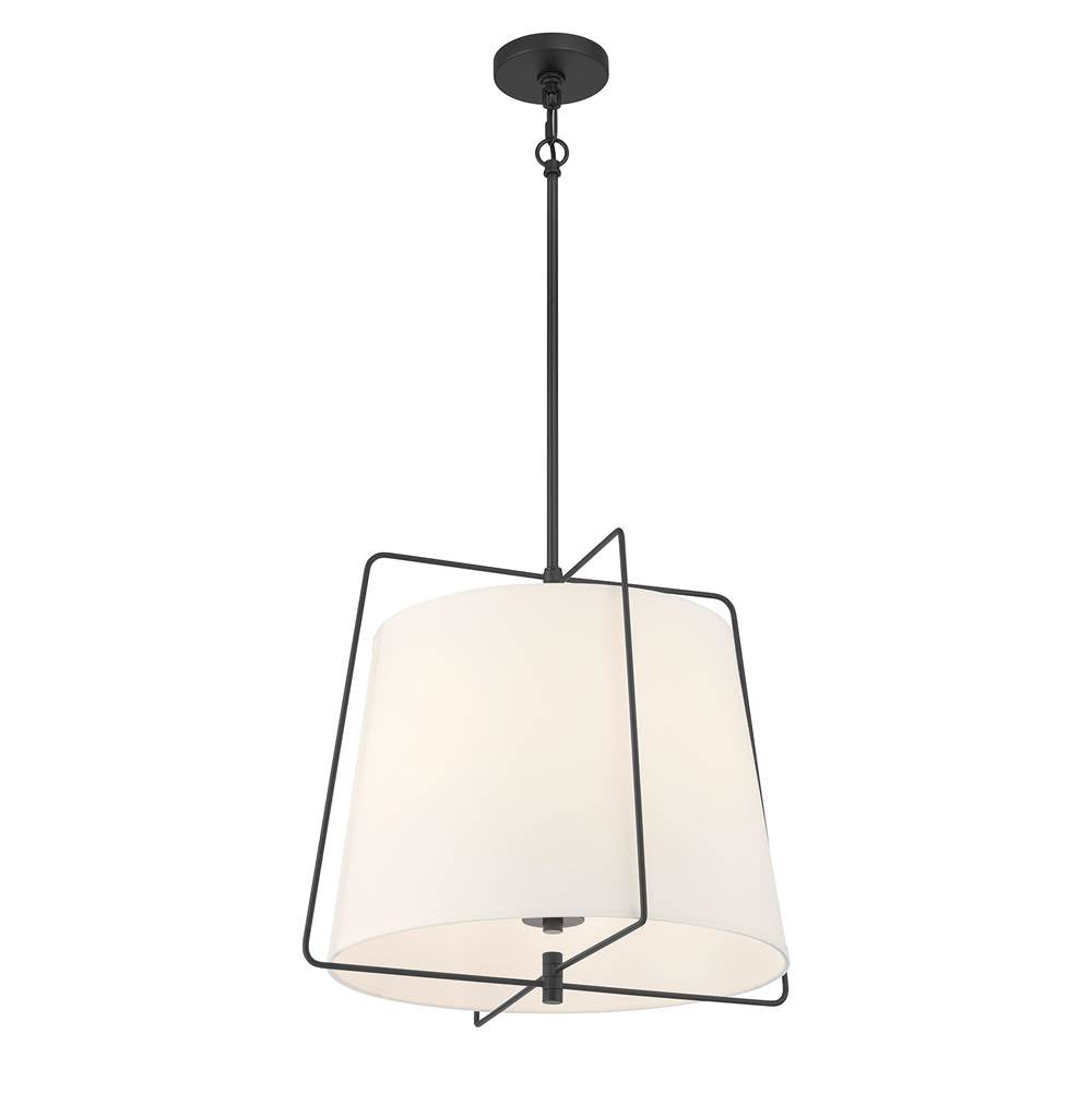 Millennium Lighting 919103-MB Matte Black Vellinor 20'' Wide 3-light Pendant Image 1