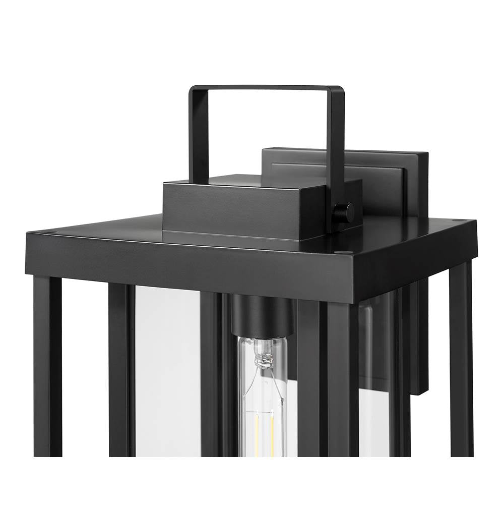 Millennium Lighting 901001-PBK Powder Coated Black Mcdonough 18'' High 1-light Outdoor Wall Lantern - Powder Coated Black Image 5