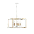 Millennium Lighting 22608-MW/VB Matte White,Vintage Brass Pendant Light Image 1