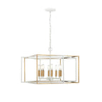 Millennium Lighting 22608-MW/VB Matte White,Vintage Brass Pendant Light Image 1