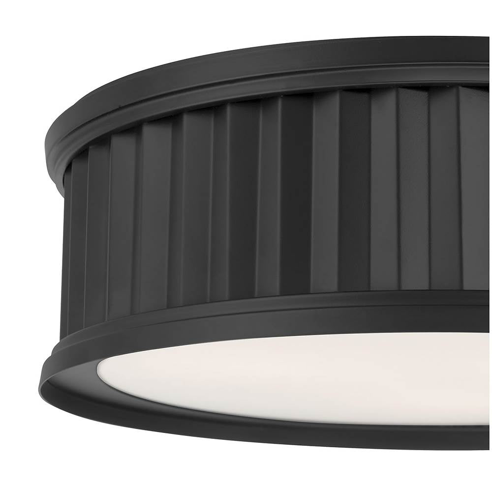 Millennium Lighting 9502-MB Matte Black Corvella 14'' Wide 2-light Flush Mount Image 5