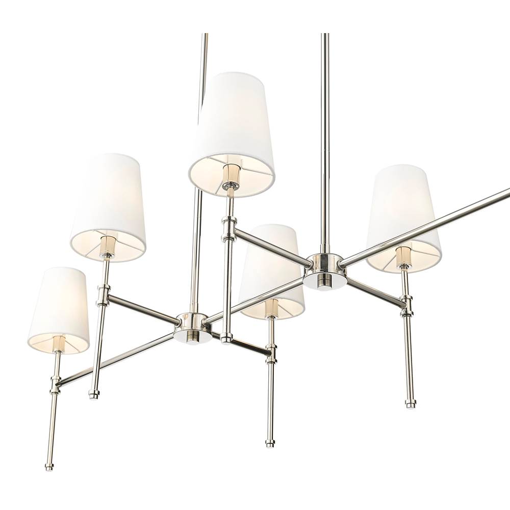 Millennium Lighting 16506-PN Polished Nickel Adorra 48'' Wide 6-light Chandelier - Polished Nickel Image 7
