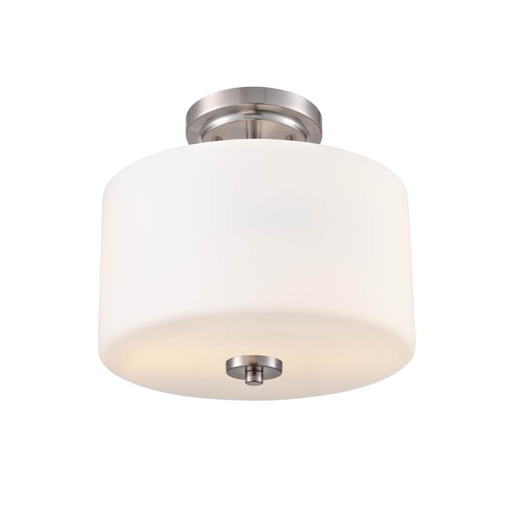 Millennium Lighting 2710WG-BN Brushed Nickel Verlana 22'' 2-light Semi-flush Mount - Brushed Nickel Image 4