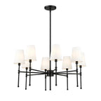 Millennium Lighting 16108-MB Matte Black Adorra 30'' Wide 8-light Chandelier - Matte Black Image 1