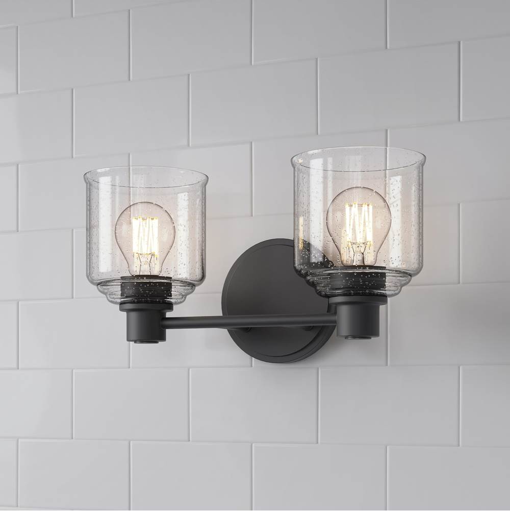 Millennium Lighting 202102-MB Matte Black Vessair 14'' Wide 2-light Vanity Image 4