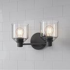 Millennium Lighting 202102-MB Matte Black Vessair 14'' Wide 2-light Vanity Image 4