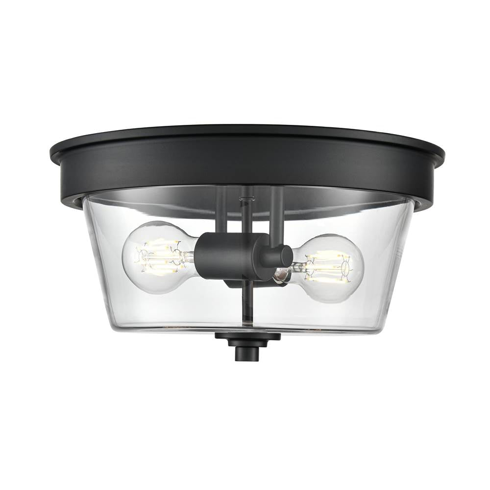 Millennium Lighting Strayhan 13'' 2-light Flush Mount - Brushed Nickel
