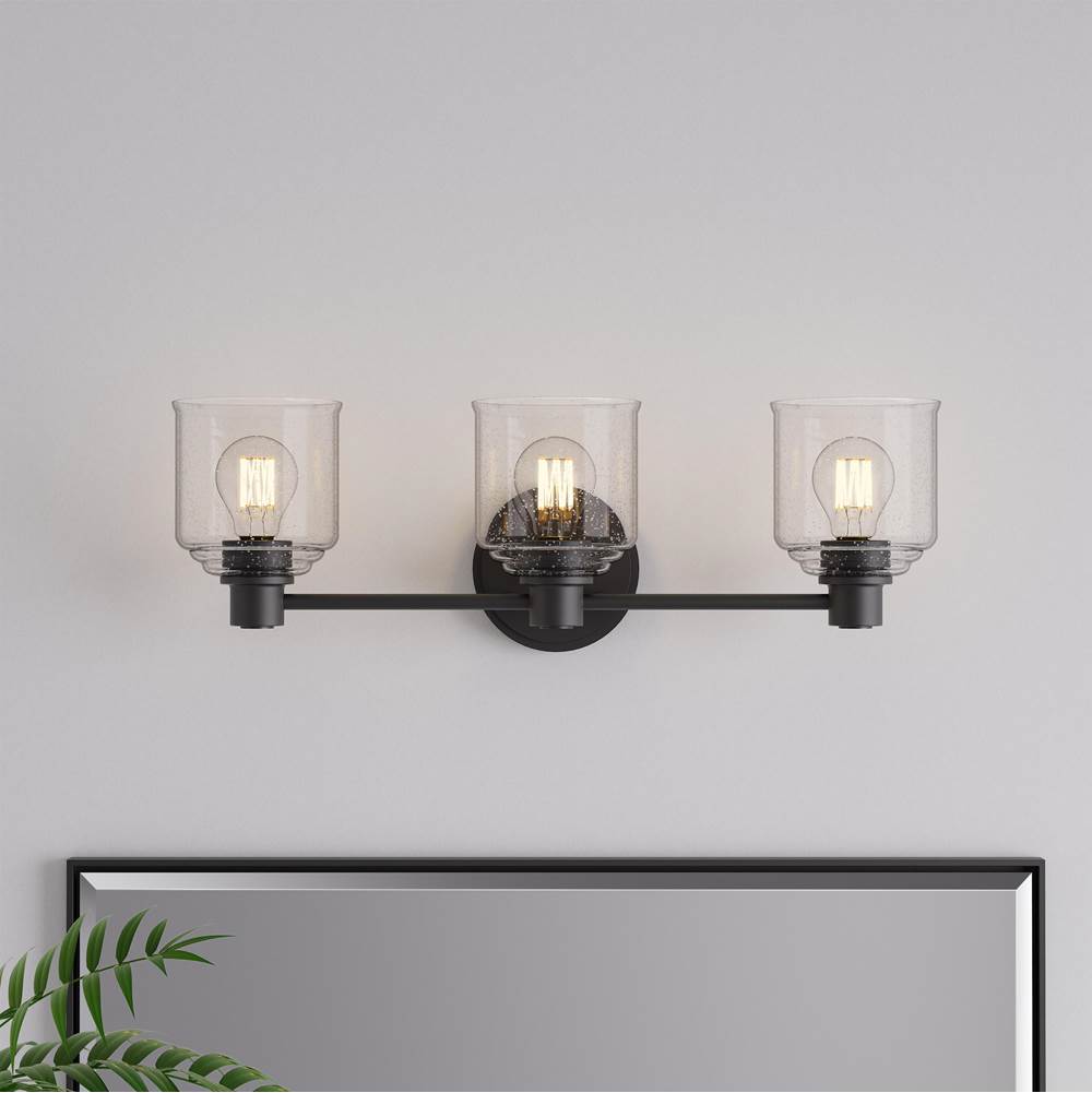 Millennium Lighting 202103-MB Matte Black Vessair 22.5'' Wide 3-light Vanity Image 4