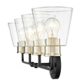 Millennium Lighting 9134-MB/MG Matte Black Modern Gold Vanity Image 1