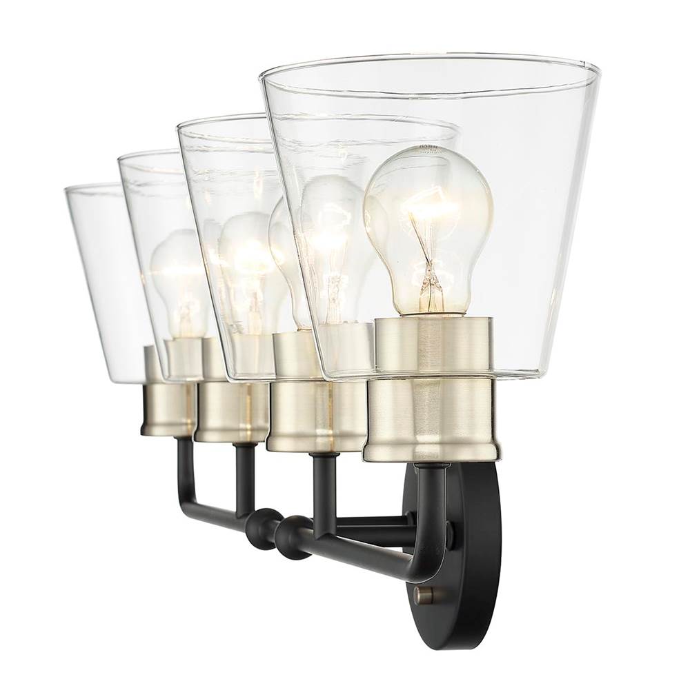 Millennium Lighting 9134-MB/MG Matte Black Modern Gold Vanity Image 1