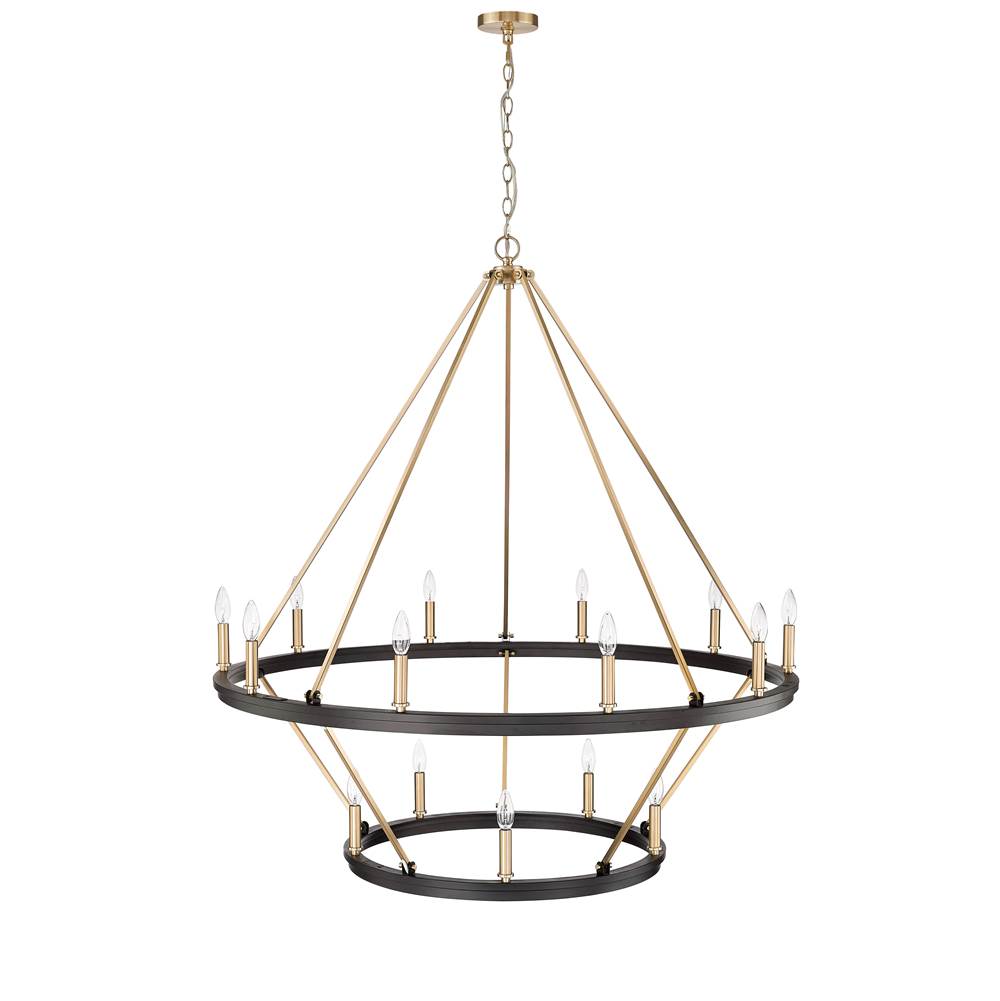 Millennium Lighting 95015-MB/MG Matte Black,Modern Gold Chandelier Ceiling Light Image 1