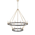 Millennium Lighting 95015-MB/MG Matte Black,Modern Gold Chandelier Ceiling Light Image 1
