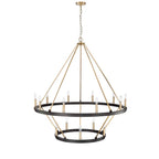 Millennium Lighting 95015-MB/MG Matte Black,Modern Gold Chandelier Ceiling Light Image 1