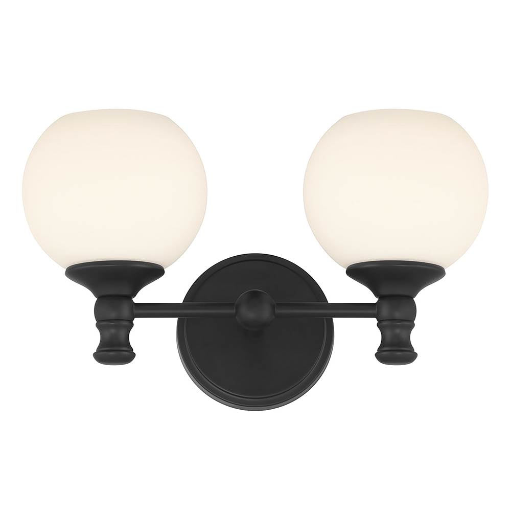 Millennium Lighting 201102-MB Matte Black Orlisse 14.75'' Wide 2-light Vanity Image 6
