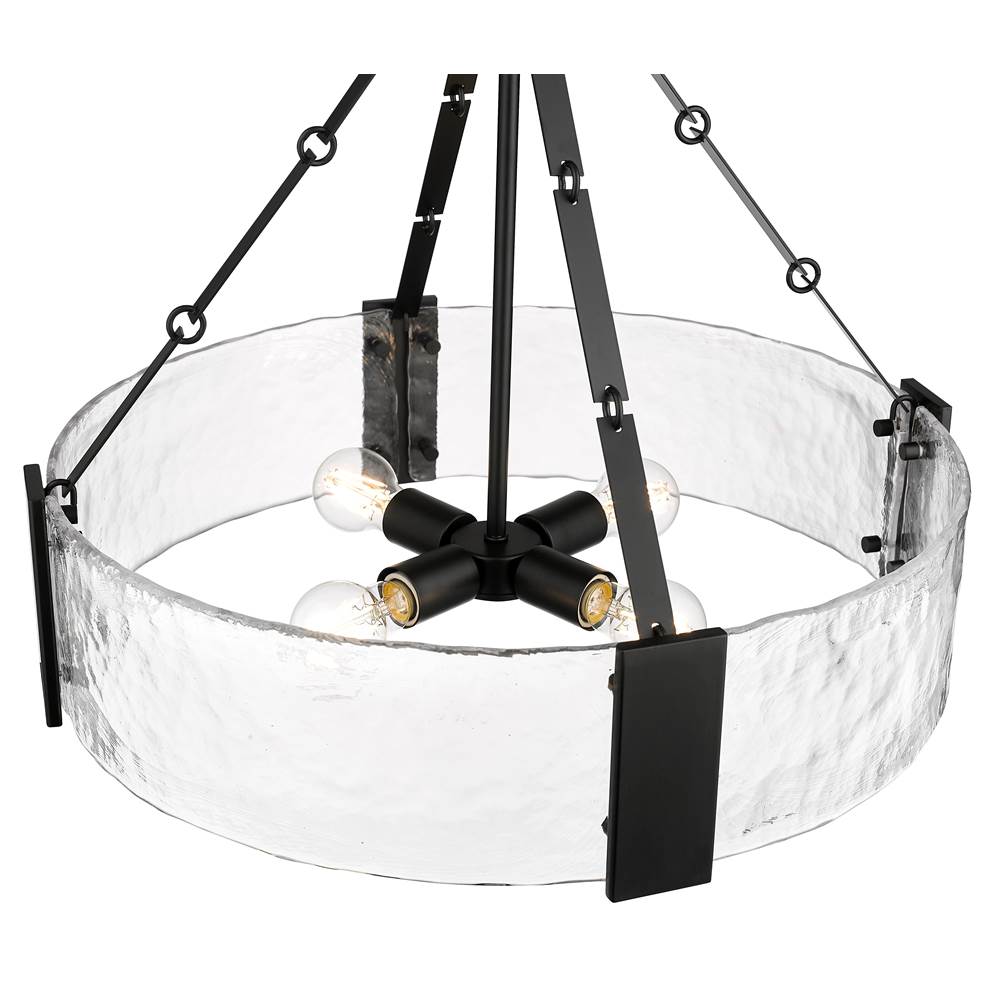 Millennium Lighting 19404-MB Matte Black Rezi 24.25'' Wide 4-light Pendant - Matte Black Image 6