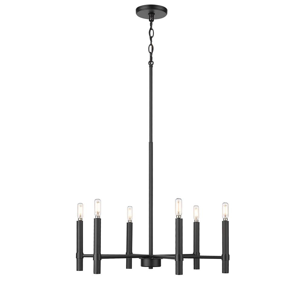 Millennium Lighting Skyva 24.25'' Wide 6-light Chandelier - Matte Black