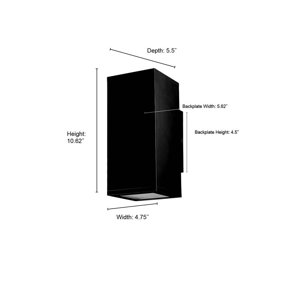 Millennium Lighting 43001-PBK Powder Coated Black Outdoor Wall Sconce Image 2