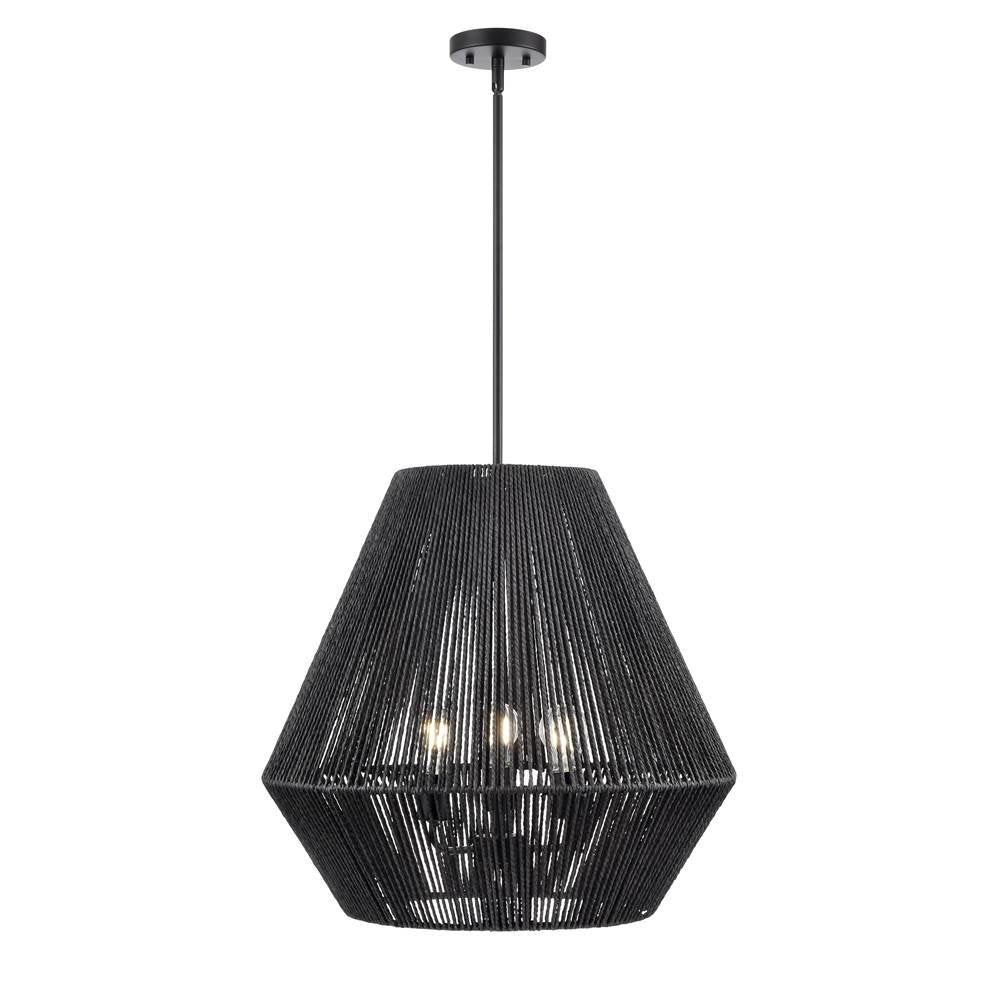 Millennium Lighting Elise 22'' Wide 3-light Pendant - Matte Black