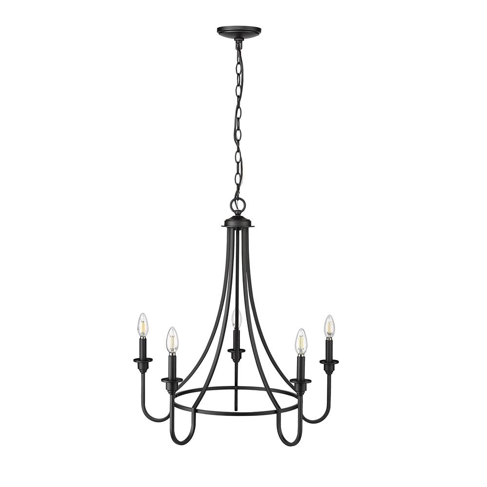 Millennium Lighting 12205-MB Matte Black Chandelier Ceiling Light Image 4