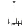 Millennium Lighting 25606-MB Matte Black Skyva 24.25'' Wide 6-light Chandelier - Matte Black Image 1