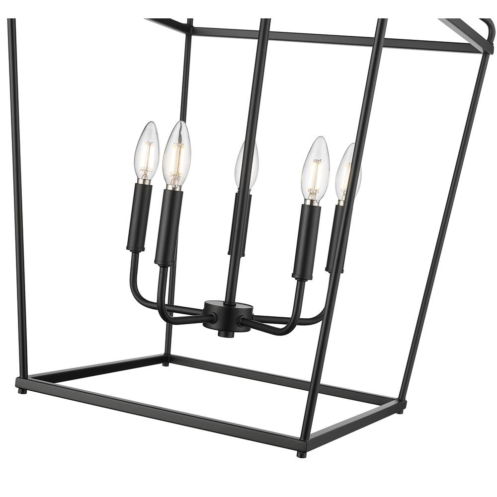Millennium Lighting 19005-MB Matte Black Nellita 18'' Wide 5-light Pendant - Matte Black Image 5