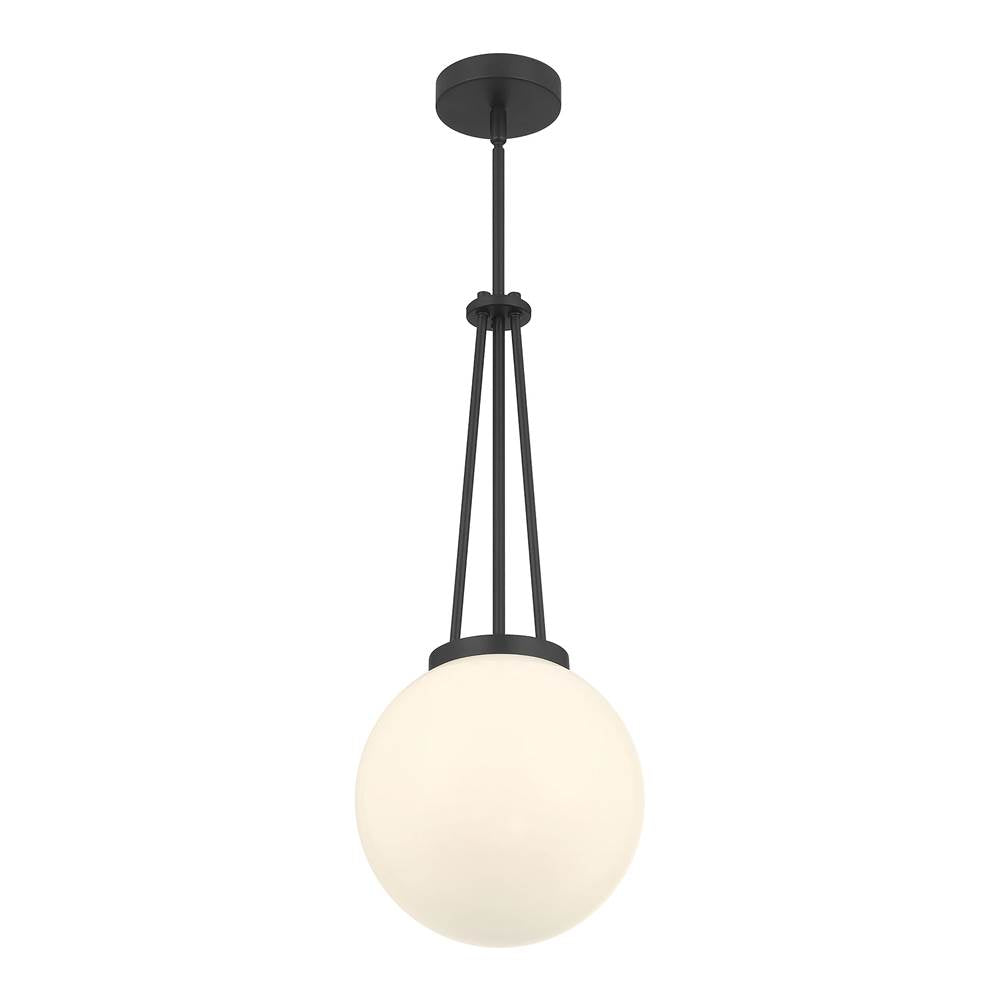 Millennium Lighting 65101-MB Matte Black Vellin 10'' Wide 1-light Pendant Image 1