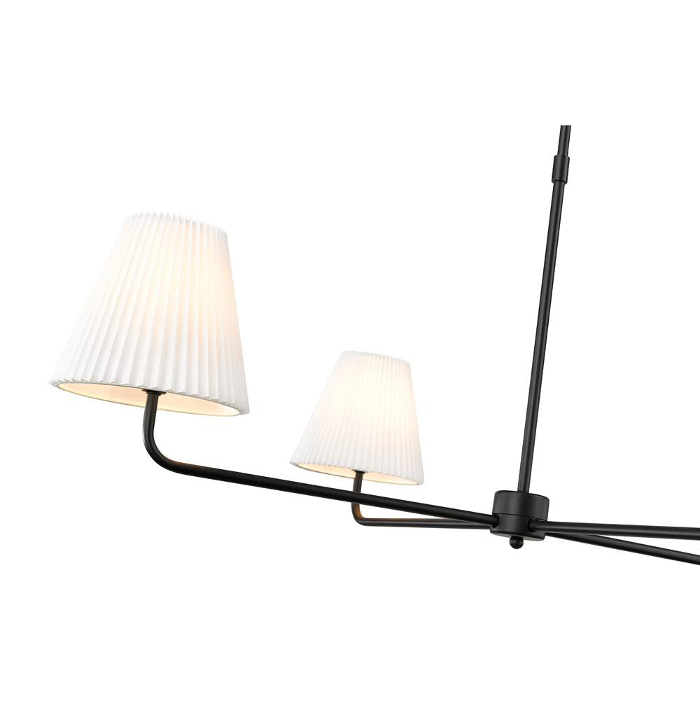 Millennium Lighting 25104-MB Matte Black Ami 40'' Wide 4-light Chandelier - Matte Black Image 4