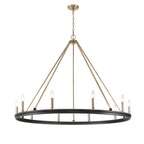 Millennium Lighting 9510-MB/MG Matte Black Modern Gold Chandelier Ceiling Light Image 1