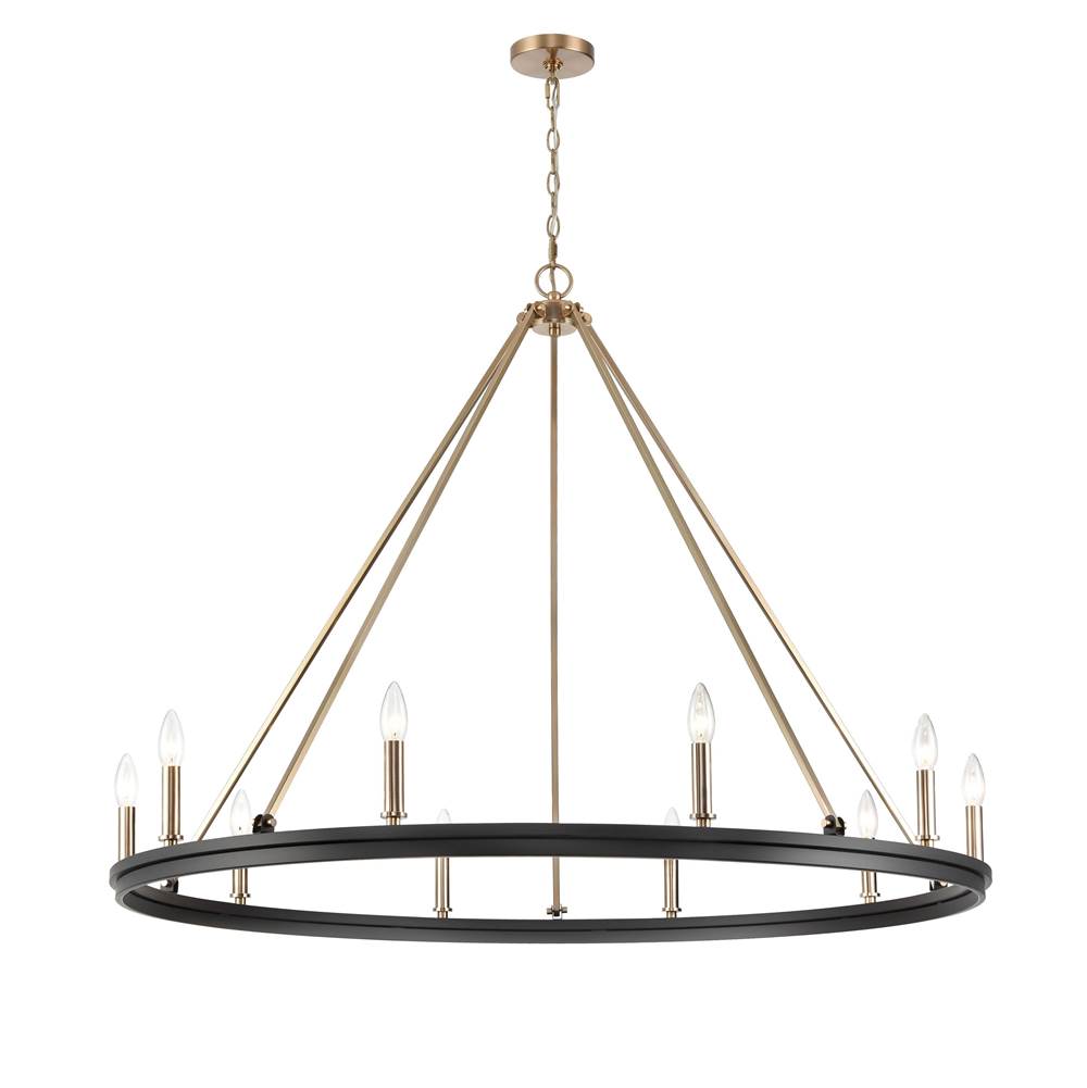 Millennium Lighting 9510-MB/MG Matte Black Modern Gold Chandelier Ceiling Light Image 1