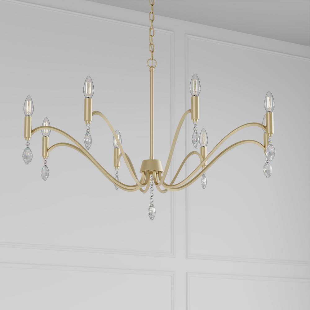 Millennium Lighting 205108-AGSI  Aureline 35.5'' Wide 8-light Chandelier Image 4