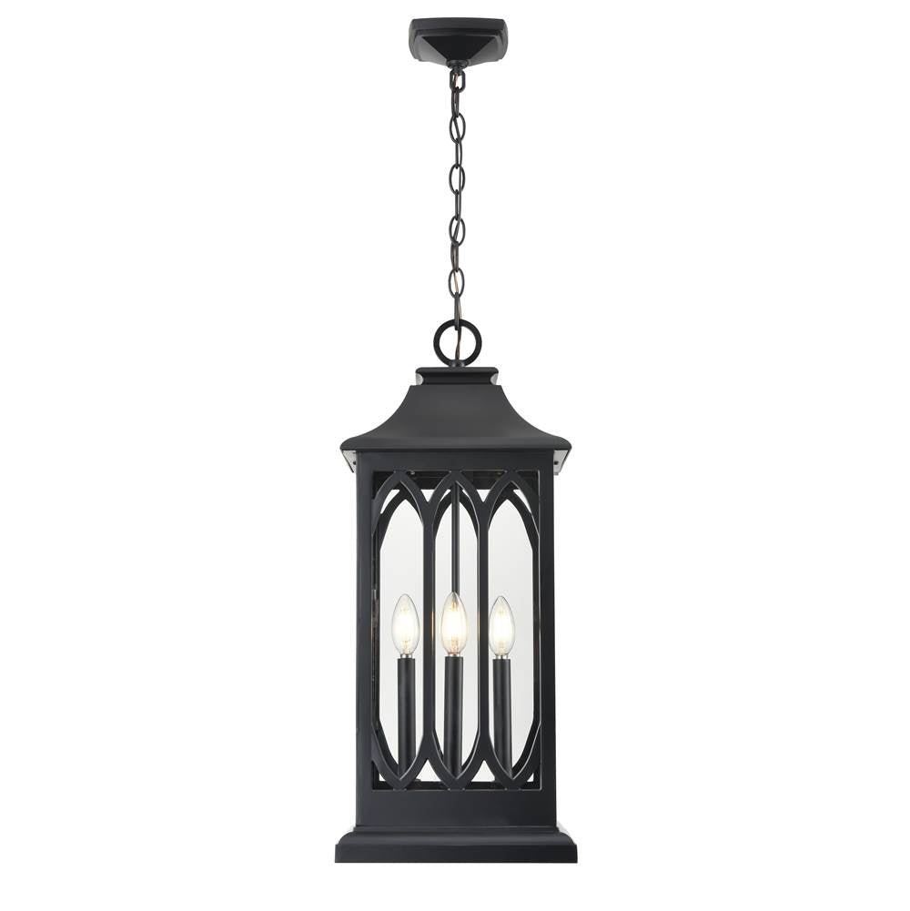 Millennium Lighting 88104-PBK Powder Coated Black Outdoor Hanging Lantern Image 1