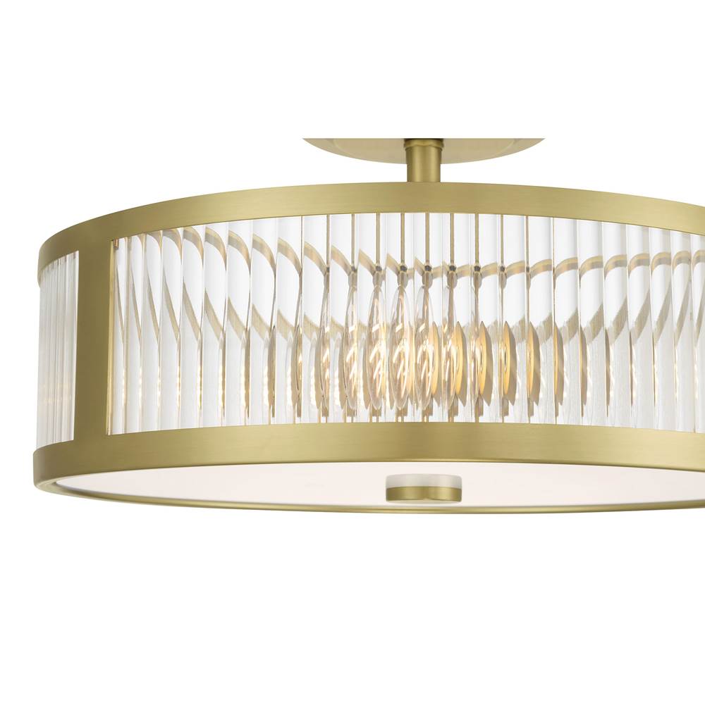 Millennium Lighting 23303-VB Vintage Brass Ardezia 15.75'' Wide 3-light Semi-flush Mount Image 6