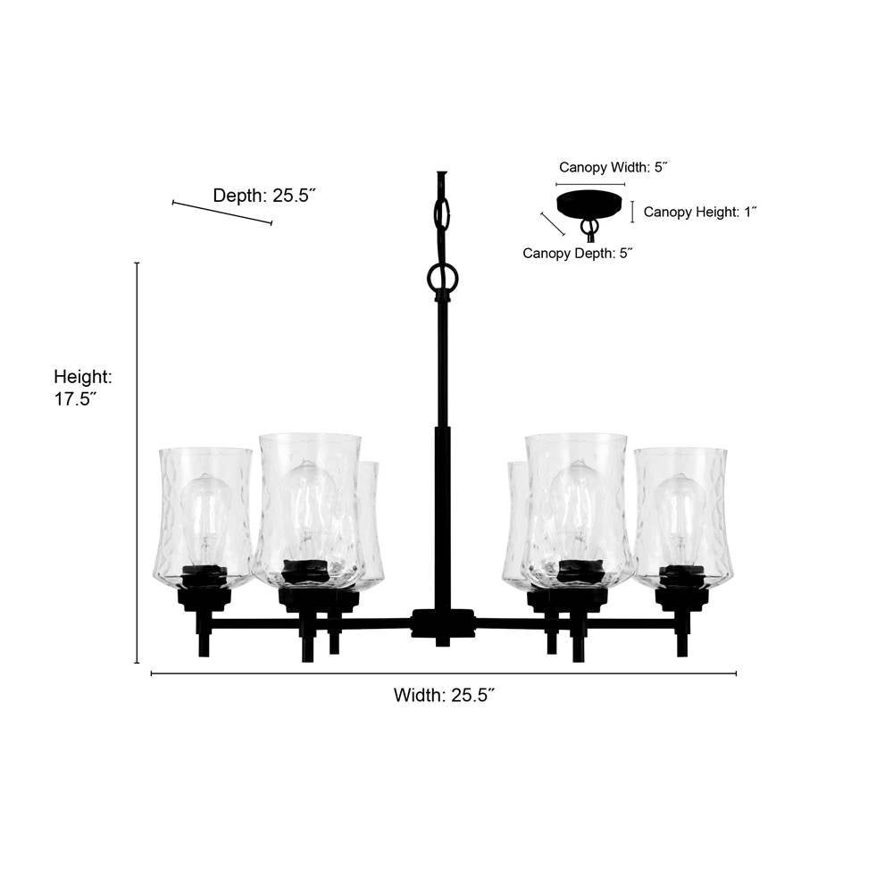 Millennium Lighting 909106-VB Vintage Brass Clarvyn 25.5'' Wide 6-light Chandelier Image 2