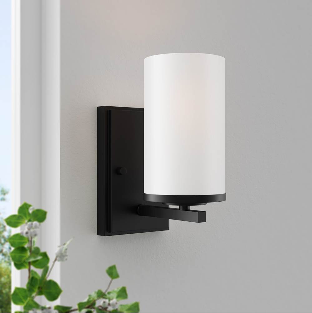 Millennium Lighting 2701WG-MB Matte Black Verlana 8.75'' High 1-light Wall Sconce - Matte Black Image 2
