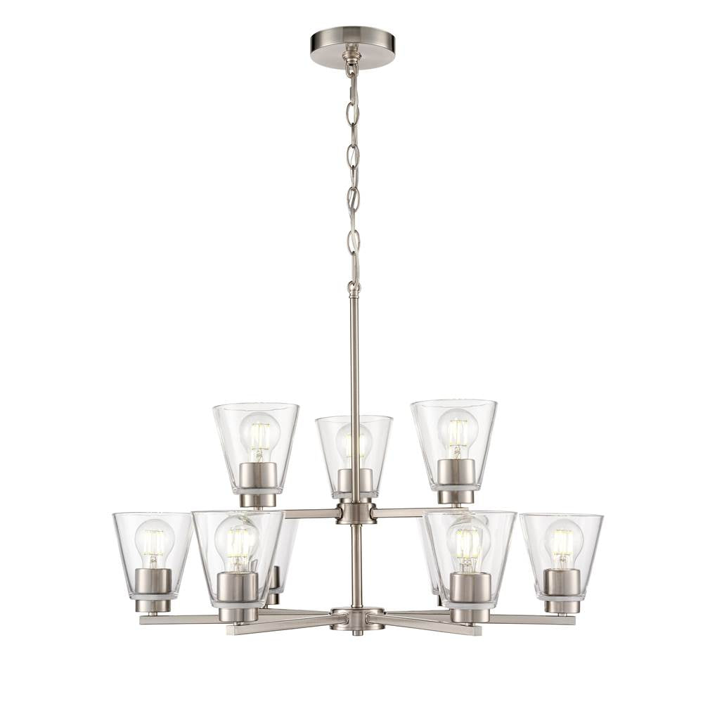 Millennium Lighting Strayhan 28.5'' 9-light Chandelier - Brushed Nickel