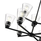 Millennium Lighting 64109-MB Matte Black Strayhan 28.5'' 9-light Chandelier - Matte Black Image 4