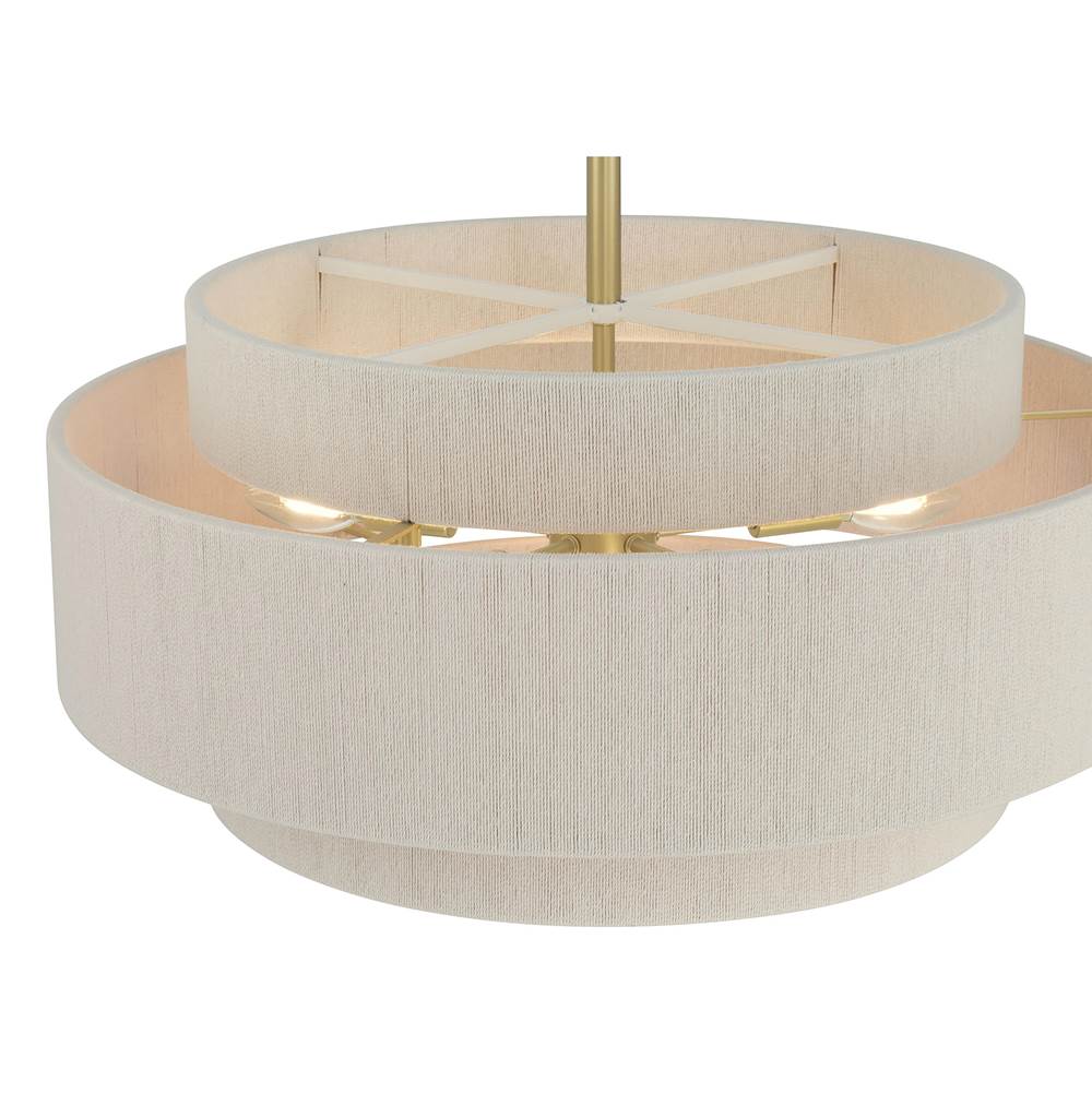 Millennium Lighting 208105-VB Vintage Brass Helbert 24'' Wide 5-light Pendant Image 6