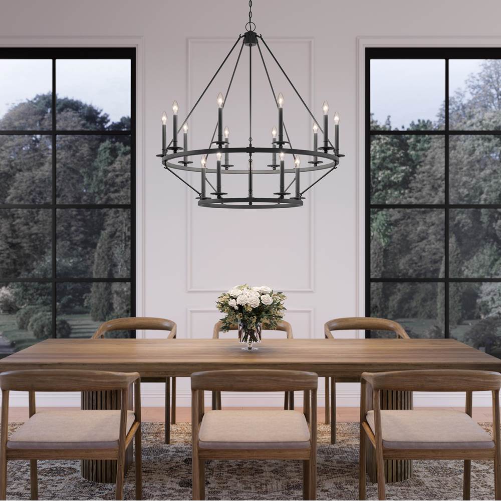 Millennium Lighting 46715-MB Matte Black Chandelier Ceiling Light Image 2