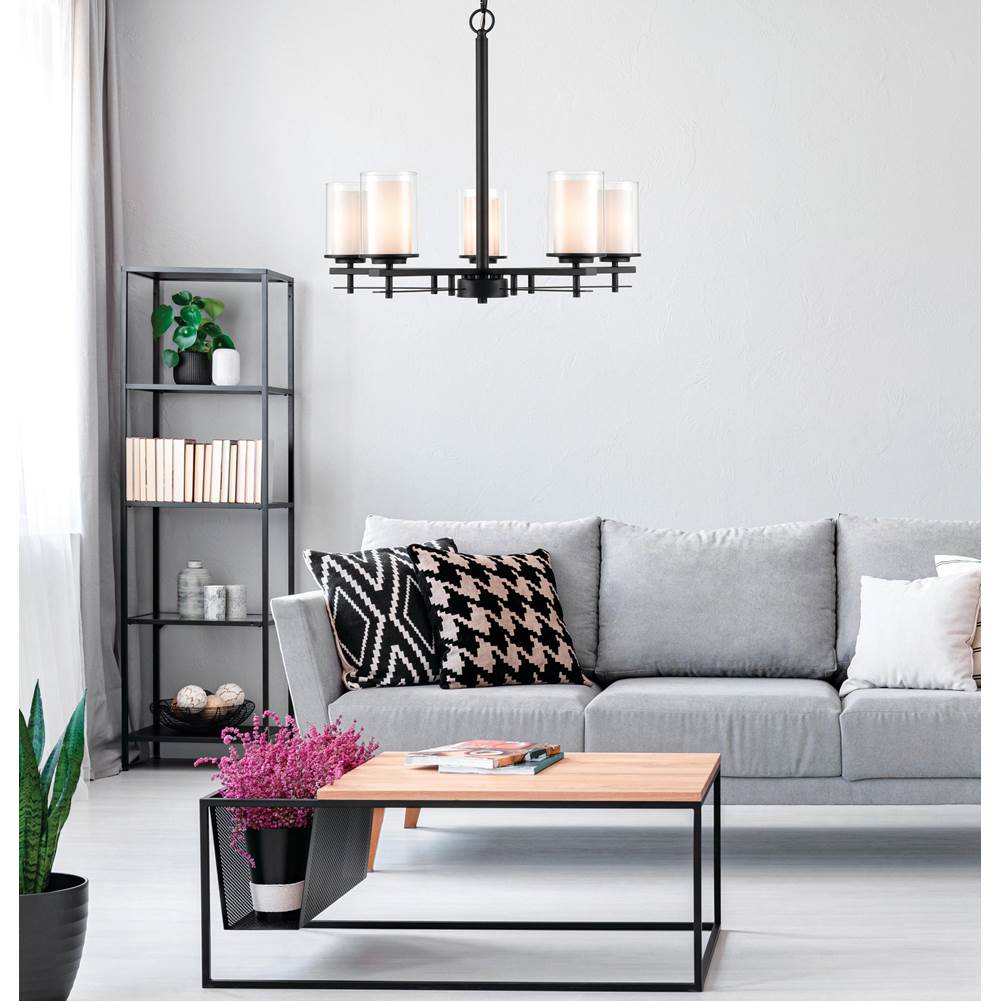 Millennium Lighting 5515-MB Matte Black Chandelier Ceiling Light Image 2